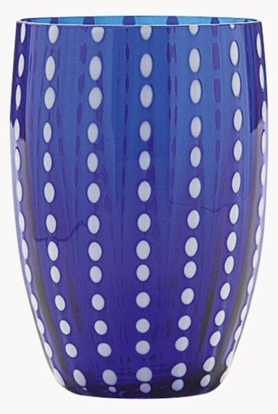 Set di 2 bicchieri in vetro fatti a mano Perle