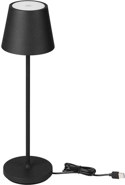 Lampada da tavolo a ricarica wireless V-TAC - IP54 - Nero - 1,5W - 150 lumen - 3000K