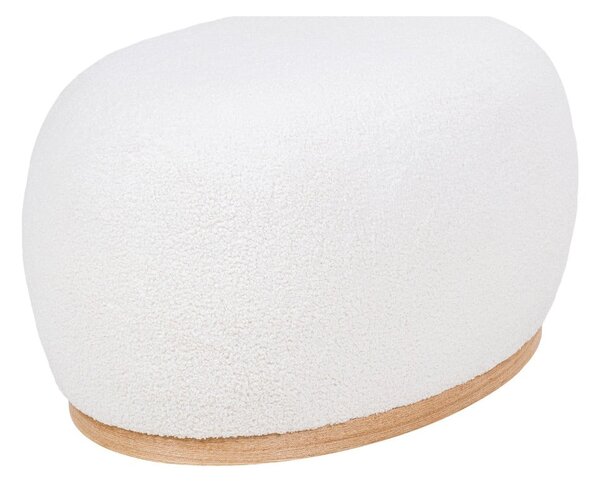 Sgabello bianco in tessuto bouclé Manhattan - House Nordic
