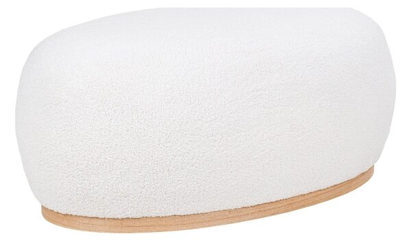 Sgabello bianco in tessuto bouclé Manhattan - House Nordic