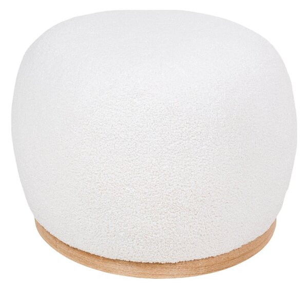 Sgabello bianco in tessuto bouclé Manhattan - House Nordic