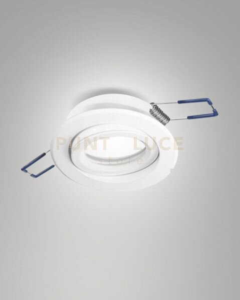 Narka faretto incasso tondo orientabile d.8,2cm h2,5 bianco attacco