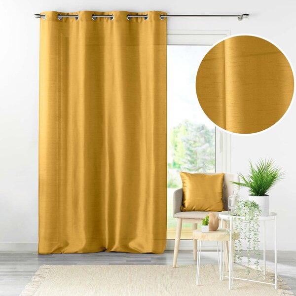 Tenda gialla in microsatinato 140x240 cm Shana – douceur d'intérieur