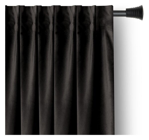 Tenda parzialmente oscurante nera in velluto 140x270 cm – Restilo