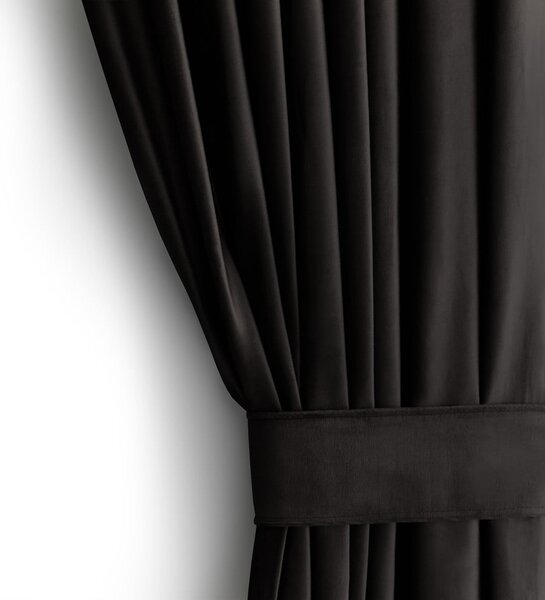 Tenda parzialmente oscurante nera in velluto 140x270 cm – Restilo