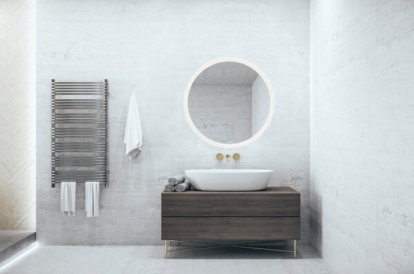 Specchio a parete con illuminazione ø 60 cm Aurora - Mirrors and More