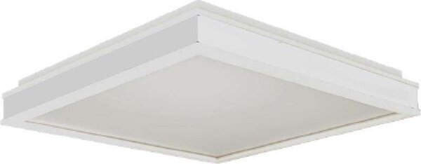 Plafoniera LED, metallo, bianco, dimmerabile, 4000K, L 50 cm