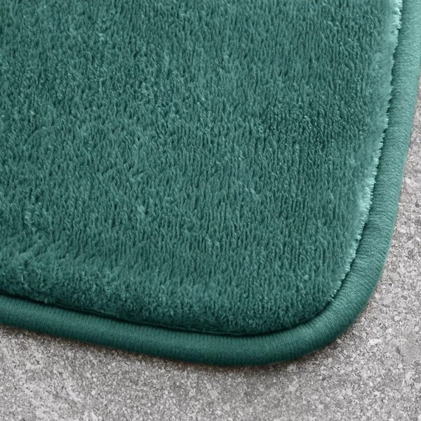 Set di tappetini per il bagno verdi in memory foam 2 pz per WC 50x80 cm Anti-Bacterial – Catherine Lansfield