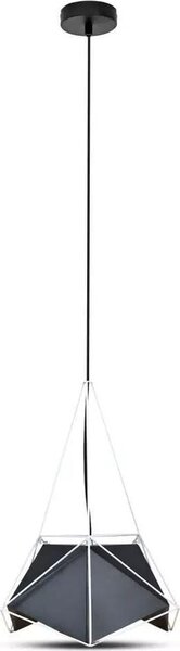 Lampada a sospensione Basics nera 1xE27x60W in metallo, dimensioni: 120x40x40 cm, IP20, V-TAC