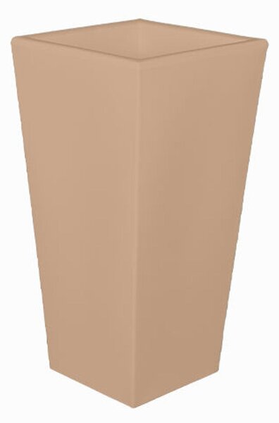 Porta vaso Vaso in polietilene EGIZIO LISCIO 32x22x53 cm ideale per arredare al meglio sia un ambiente interno che esterno Cappuccino