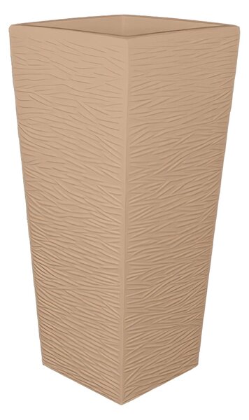 Portavaso Vaso in polietilene EGIZIO LISCIO 30x30xh 39 cm ideale per arredare al meglio sia un ambiente interno che esterno cappuccino