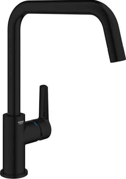 Rubinetto da cucina, miscelatore monocomando, nero opaco, bocca alta, angolo di rotazione 150°, GROHE Start 304702430