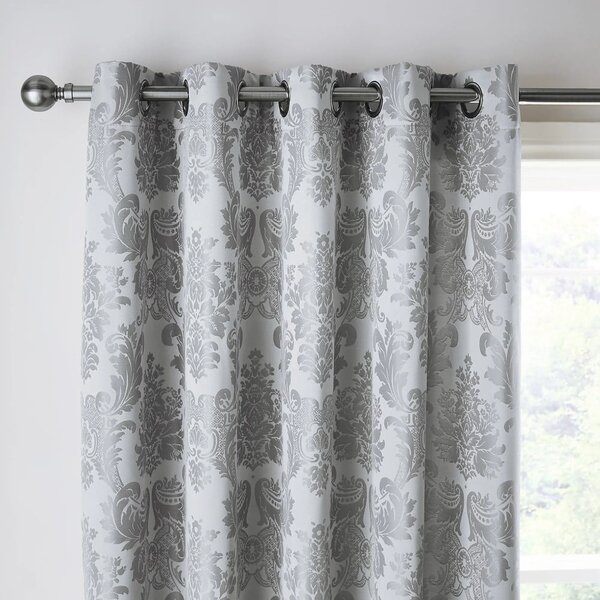 Tende in set grigie in tessuto damascato 2 pz 168x183 cm Damask Jacquard – Catherine Lansfield