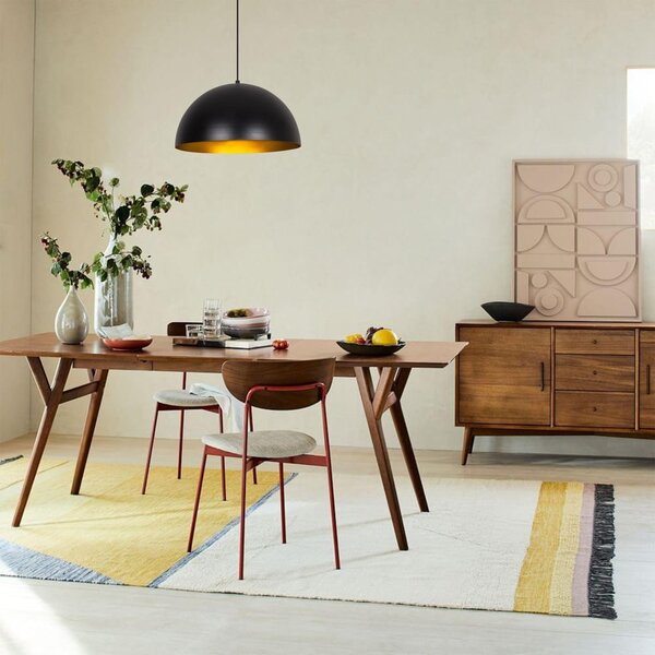 Lampadario nero con paralume in metallo ø 40 cm Coppa – Opviq lights