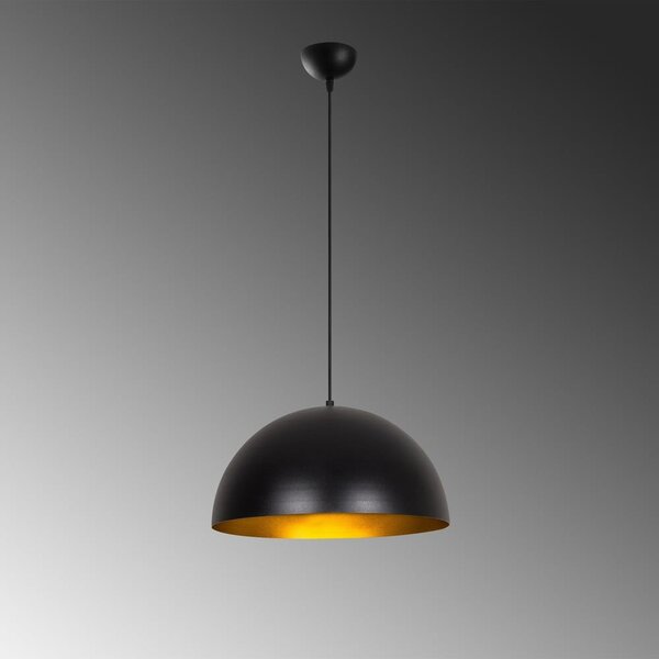 Lampadario nero con paralume in metallo ø 40 cm Coppa – Opviq lights