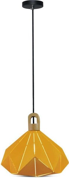 Lampada a sospensione VT-7323 gialla 1xE27x60W in metallo, dimensioni: 120x27x27 cm, IP20, V-TAC