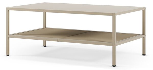 Tavolino da salotto color crema in metallo 60x100 cm Fayna – Marckeric