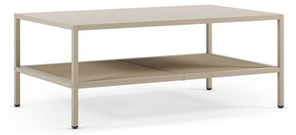 Tavolino da salotto color crema in metallo 60x100 cm Fayna – Marckeric