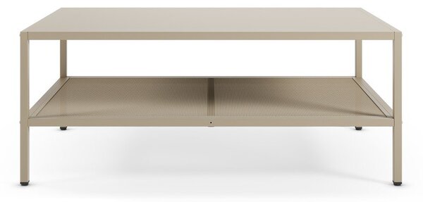 Tavolino da salotto color crema in metallo 60x100 cm Fayna – Marckeric