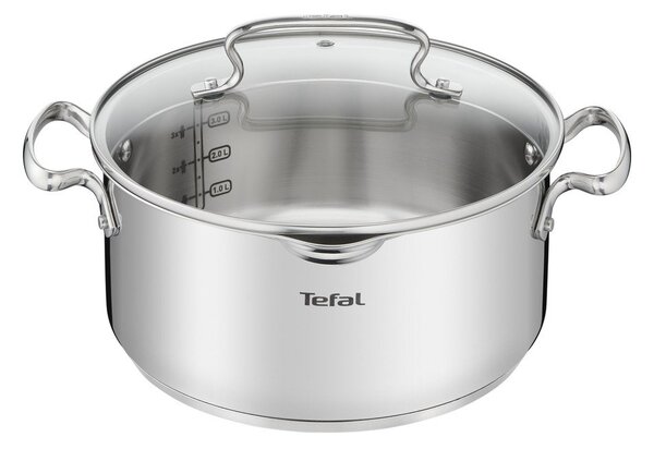 Pentola in acciaio inox con coperchio per induzione 5 l Duetto+ - Tefal