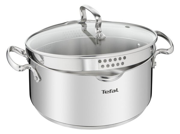 Pentola in acciaio inox con coperchio per induzione 5 l Duetto+ - Tefal