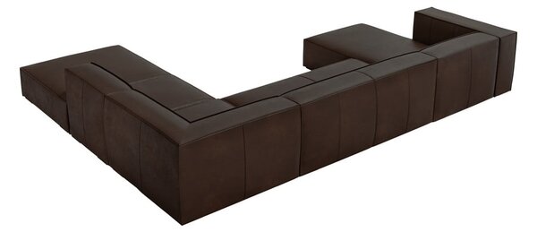 Divano angolare in pelle marrone scuro (angolo destro) Madame - Windsor & Co Sofas