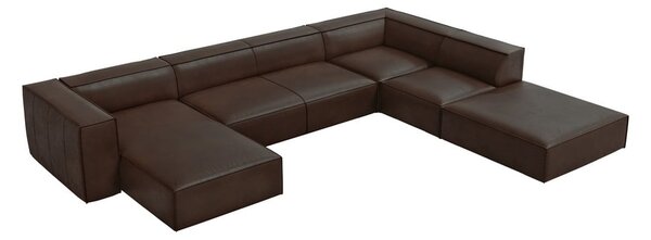 Divano angolare in pelle marrone scuro (angolo destro) Madame - Windsor & Co Sofas