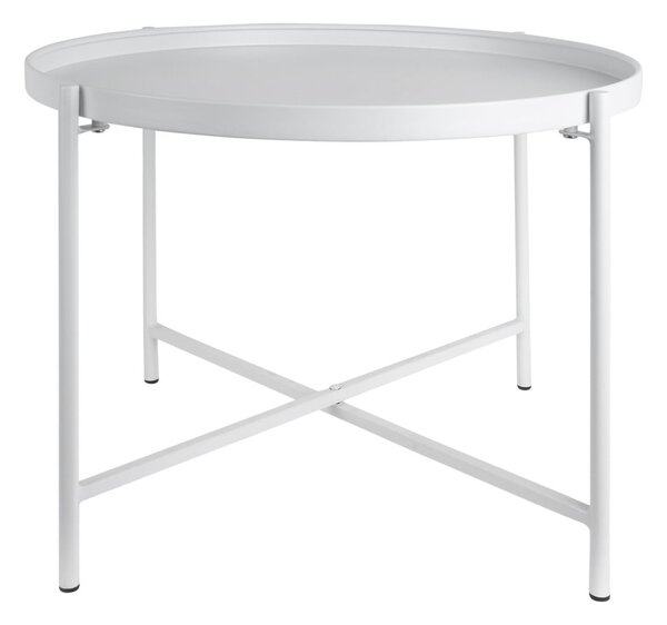 Tavolino da salotto rotondo bianco in metallo ø 50 cm Meseta – Leitmotiv