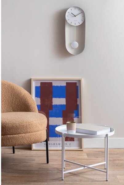 Tavolino da salotto rotondo bianco in metallo ø 50 cm Meseta – Leitmotiv