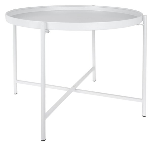 Tavolino da salotto rotondo bianco in metallo ø 50 cm Meseta – Leitmotiv