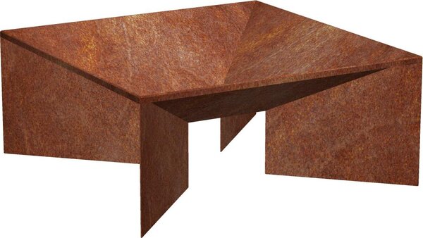CORGARDEN Fokus Caminetto da giardino 70 x 70 x 30 cm, corten CORGARDEN 1017