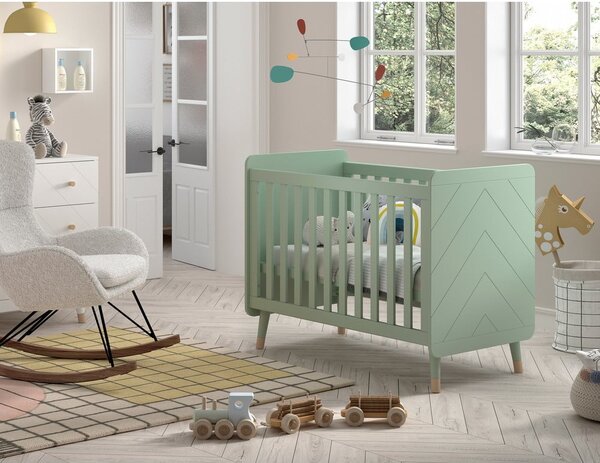 Culla in legno di pino color petrolio 60x120 cm BILLY - Vipack