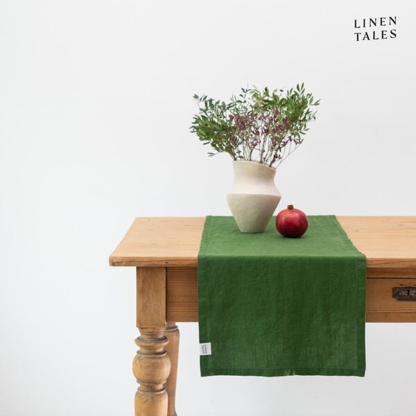 Runner in lino 40x150 cm True Green – Linen Tales