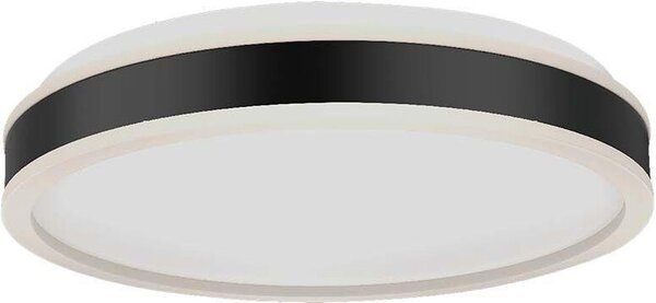 Plafoniera LED, metallo, nero, stile design, D 40 cm