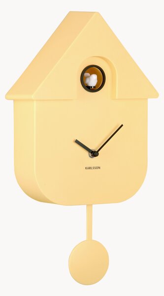 Orologio da parete Modern Cuckoo Soft Yellow