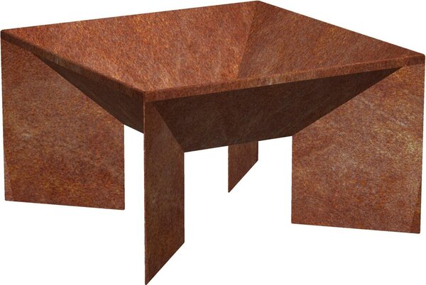 CORGARDEN Fokus Caminetto da giardino 50 x 50 x 30 cm, corten CORGARDEN 1016