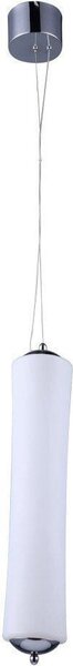 Lampada a sospensione LED BAMBOO bianca cromata 18W, luce bianca calda 1200 lm, plastica, dimensioni: 250 x 12,5 x 12,5 cm, IP20, V-TAC