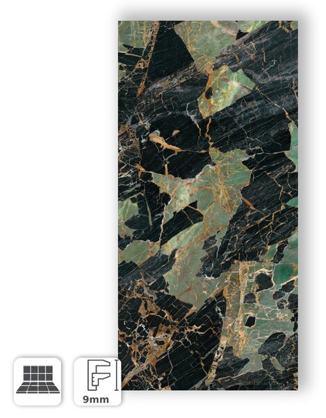 GRES PORCELLANATO EFFETTO MARMO VERDE E NERO 60X120