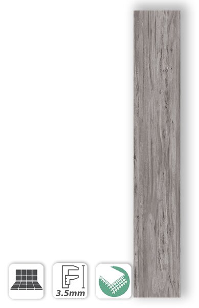 LEGNO VENEZIA FUMO 20x100 - PIASTRELLA GRES SOTTILE 3 MM EFFETTO LEGNO MARRONE