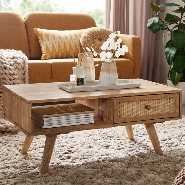 Tavolo 90x40x45 cm mango massiccio tavolo da soggiorno rettangolare | Wohnling