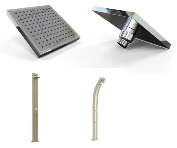 Soffione Quadrato piatto in ABS 150zx150 mm per modelli Spring - Spring S - Spring Plus