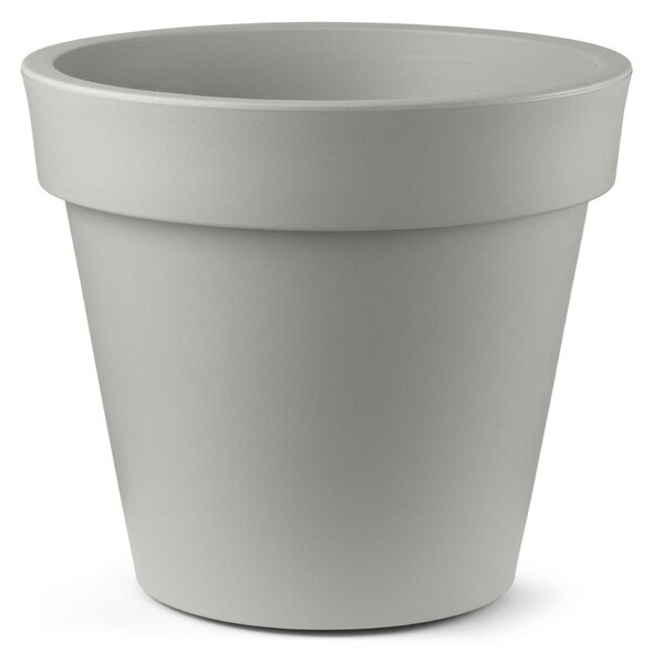 Vaso in Polietilene TONDO ARIA dimensioni 65x65xh 60 cm adatto interno esterno colore ARGENTO