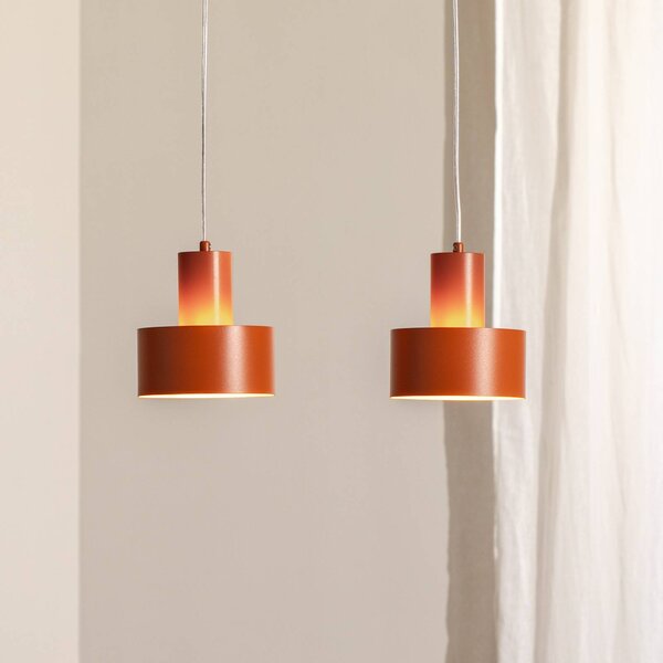 Lampada a sospensione Rif 2 SIGMA, dimmerabile, Rosso, Soggiorno / Sala da pranzo, Metallo, Moderno, Lampada a sospensione