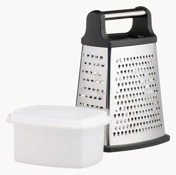 Grattugia a quattro lati in acciaio inossidabile con scatola raccoglitrice Classic