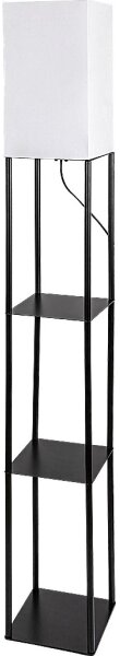 Brilagi - Lampada da terra con mensole GRADUS 1xE27/40W/230V 150 cm nero/bianco