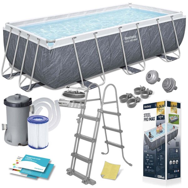 Piscina Steel Pro Max Marble 4,04 x 2,01 x 1 m - 56721