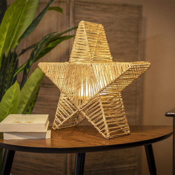 Lampada da terra natalizia marrone 40 cm con LED ricaricabile IP54 - Sisine