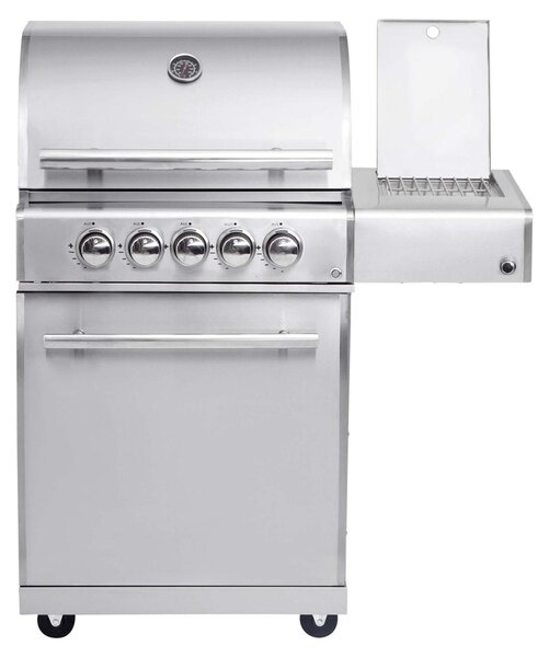 Barbecue a gas ALLGRILL CHEF M in acciaio inox modulare modello base 3 bruciatori, bruciatore laterale, bruciatore posteriore (500903)