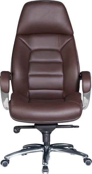 Sedia da ufficio in pelle marrone fino a 120 kg | Amstyle