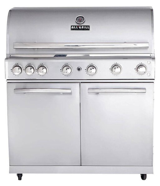 Barbecue a gas ALLGRILL CHEF XL in acciaio inox modulare modello base 6 bruciatori, retrobruciatore (500906)